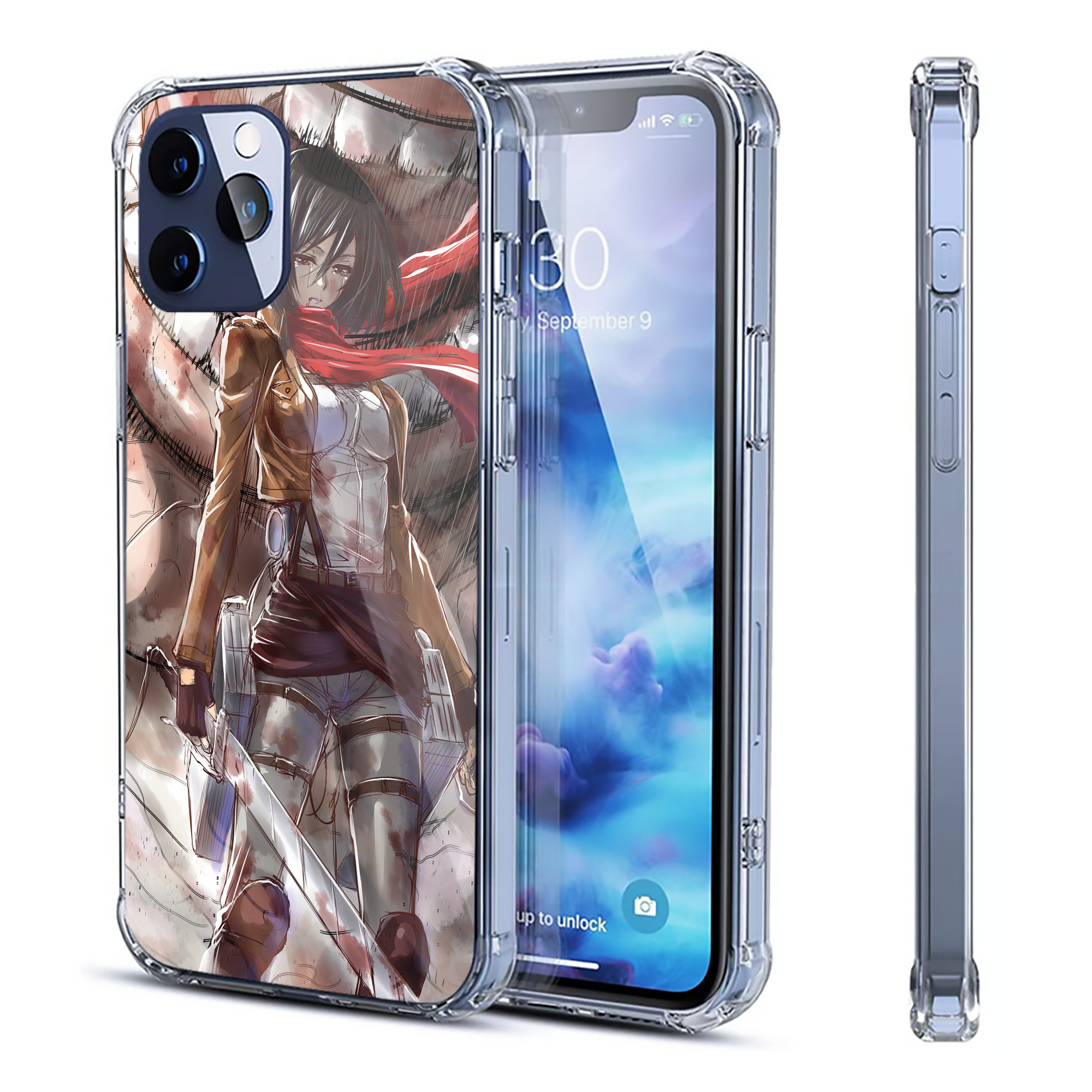 （画像用） 進撃の巨人 Attack on Titan 【iPhone 12シリーズ対応】透明スマホケース（クリアソフトケース）